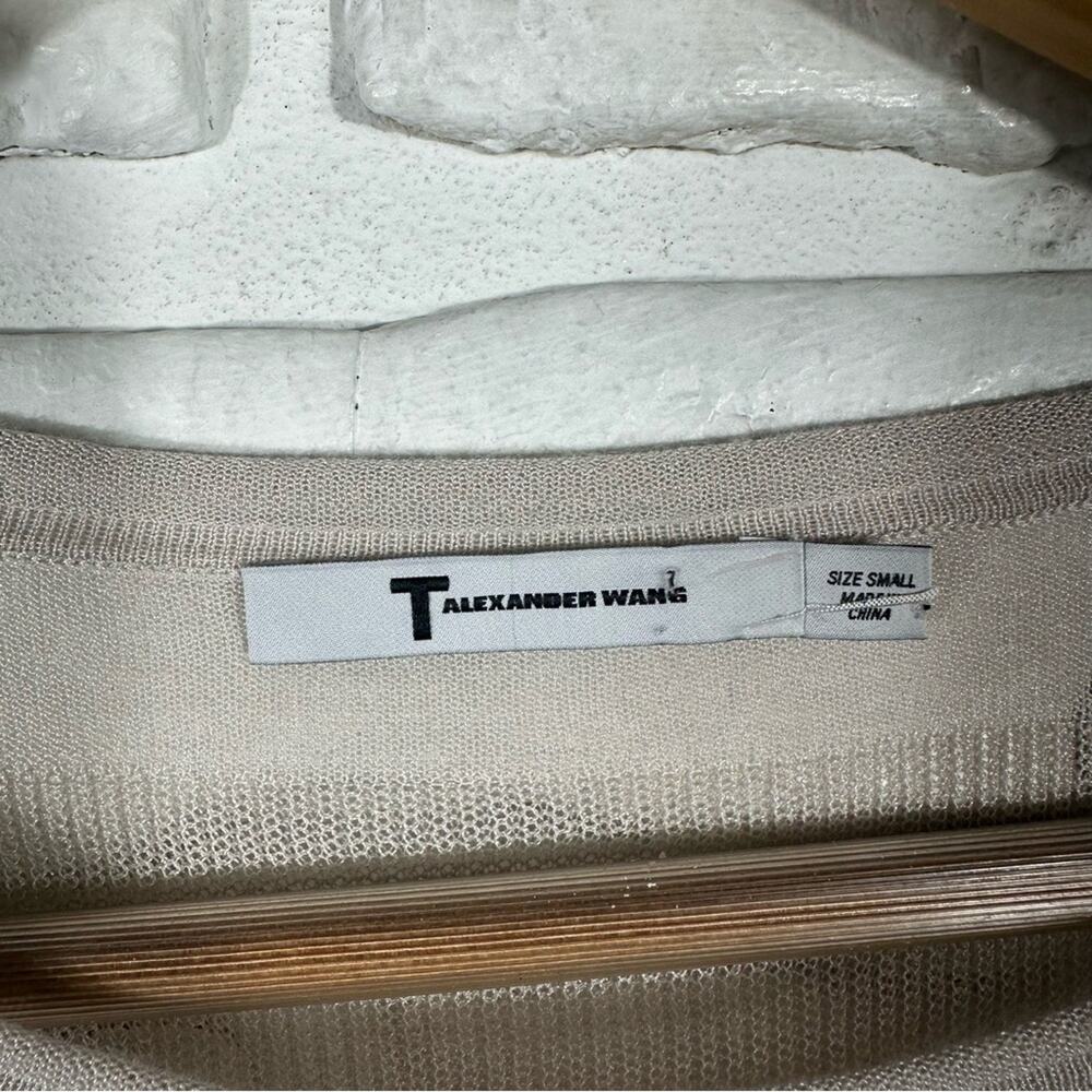 T by Alexander Wang Long Sleeve Lightweight Cotton Blend Top Size Small - Picture 6 of 8